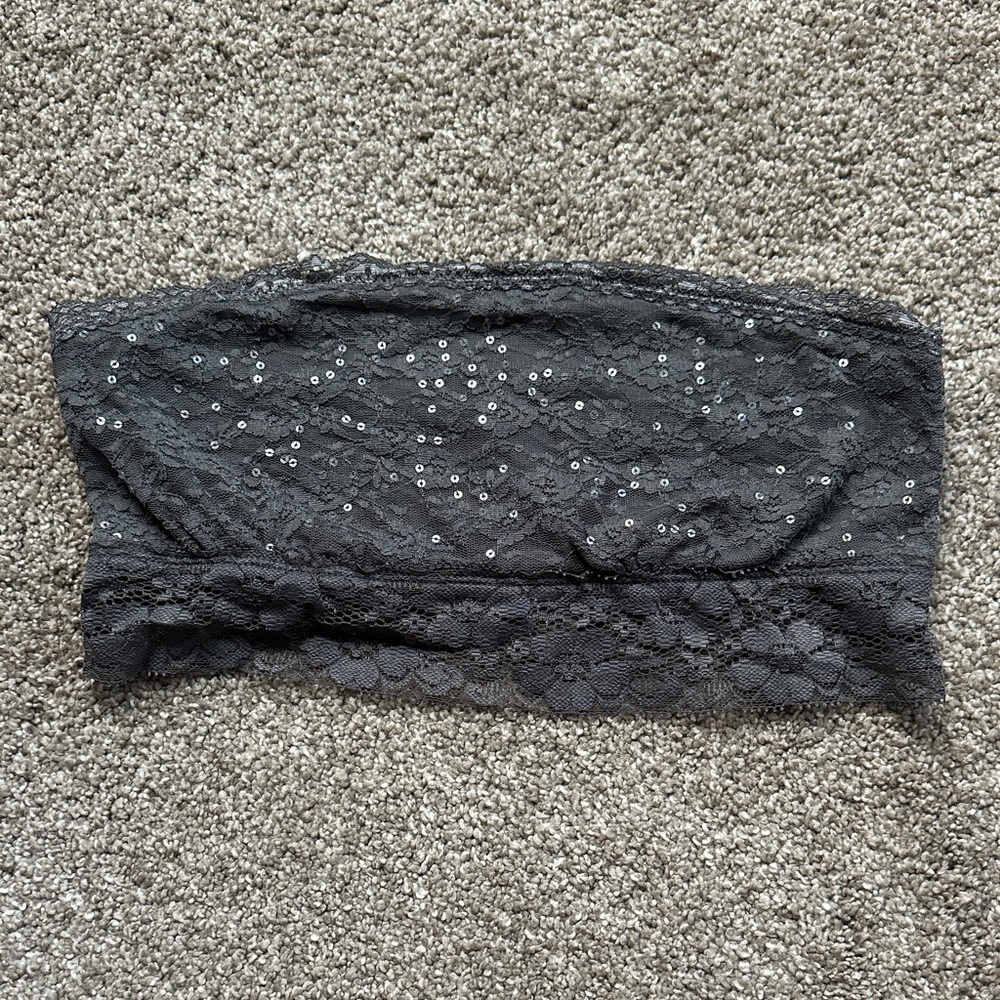 SO Gray Lace Bandeau